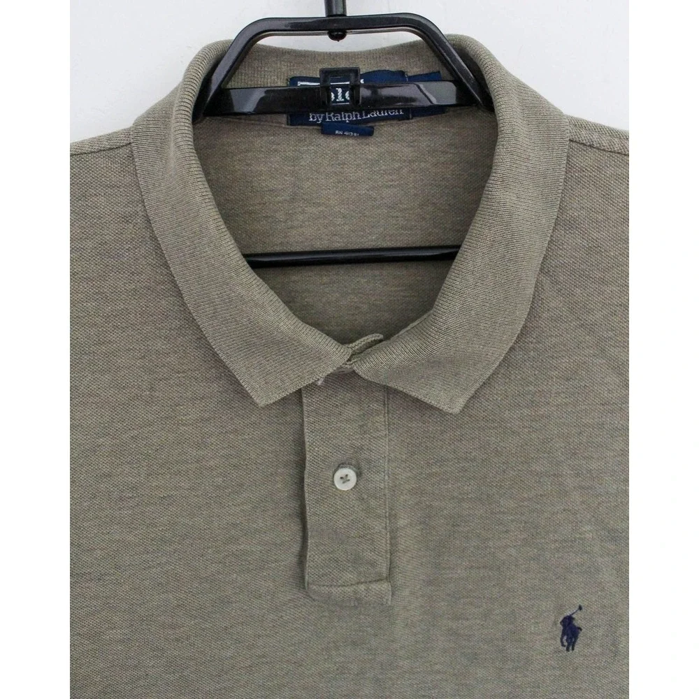 Polo Ralph Lauren Shirt Mens XXL Olive‎ Green Pullover Short Sleeve Cotton Logo